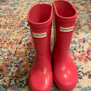 Hunter Boots Bright Pink Girls 10
